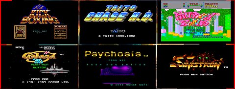 Andre Panza, Chase HQ, Fantasy Zone, Galaga 90, Psychosis, Sinistron - (TG-16) 1/2