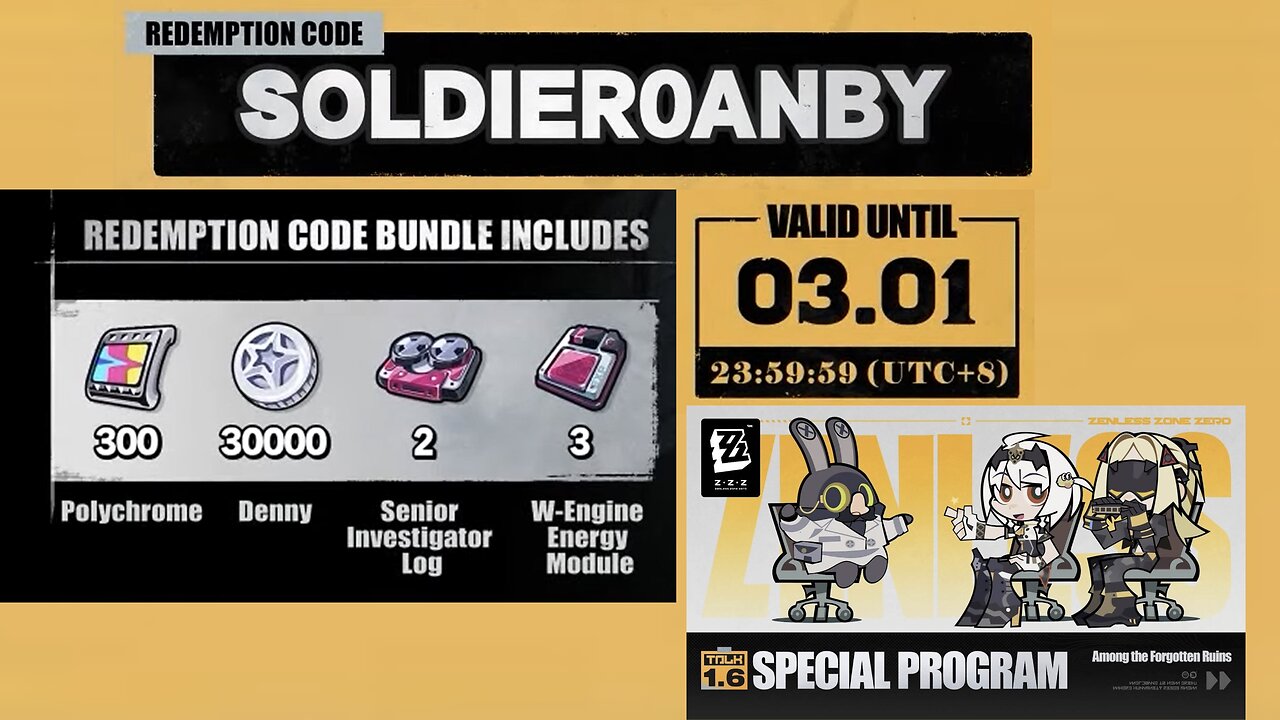 1.6 Special Program Code (Zenless Zone Zero)