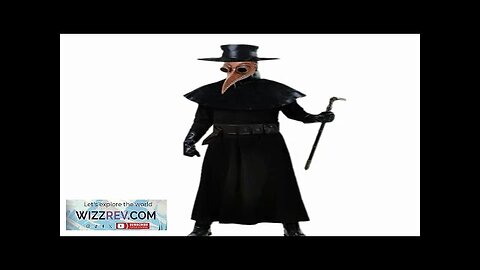 Plague Doctor Costume Hooded Cloak Long Nose Beak Latex Mask Halloween Cosplay Review