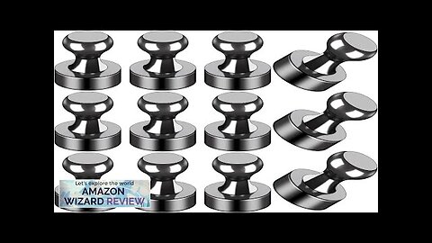 LOVIMAG 12Pcs Black Fridge Magnets Small and Strong Magnets for Whiteboard Office Review