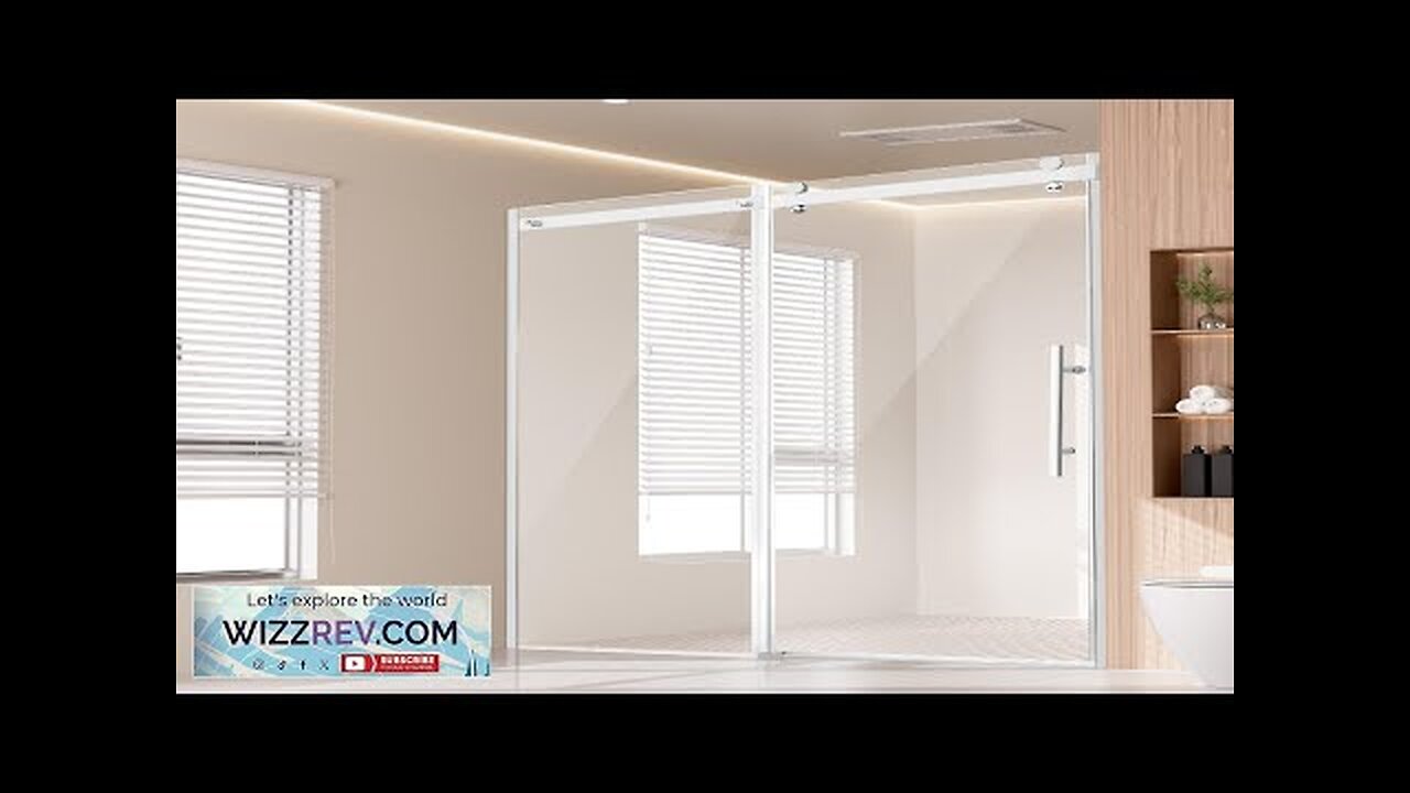 VEVOR Frameless Shower Door 58-59" x 75" SGCC Tempered Glass 5/16" Chrome Review