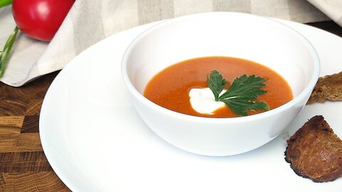 [REAL TIME] Full Process: Rich Tomato Cream Soup | ASMR No Talking