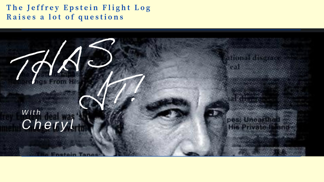 The Jeffrey Epstein Flight Log Raises a lot of questions.