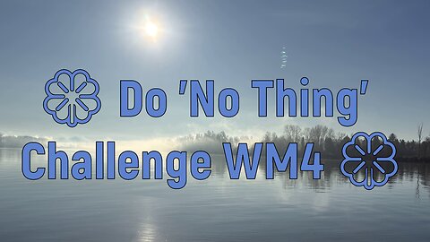 🍀 Do 'No Thing' Challenge WM4 🍀 New Earth Creations #fraserriver #donothing #meditationshorts