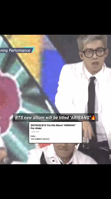 bts new album will be titled "ARIRANG"🔥