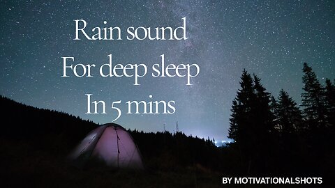 Gental rain sound for deep sleep in 5 mins