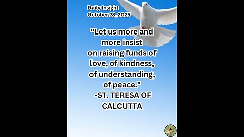 Daily Insight October 28, 2025 #faith #saint #insight
