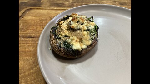 Cheesy portobello mushroom