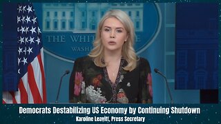 Democrats Destabilizing US Economy by Continuing Shutdown - Karoline Leavitt, Press Secretary