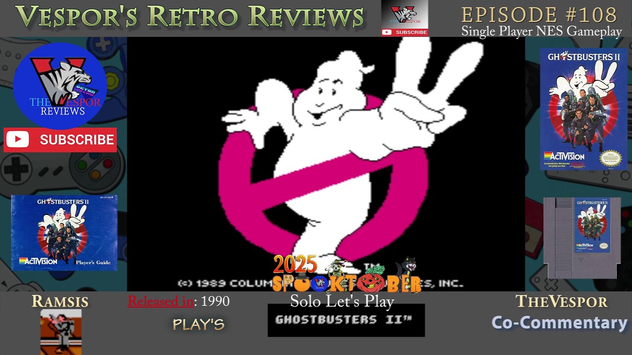 Halloween 2025 🎃 Gameplay | Ghostbusters II (NES) Full Playthrough | Commentary | Spooktober 🎃