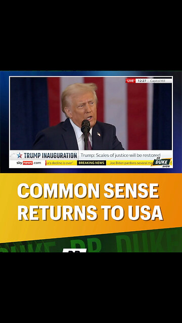 👏Common Sense Returns To The White House