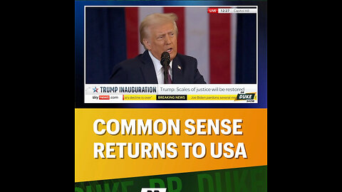 👏Common Sense Returns To The White House