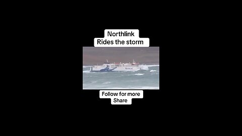 Ship rides the storm