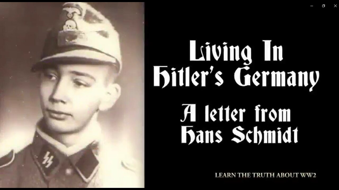 (1993) Letter from Hans Schmidt about living in Hitlers Germany