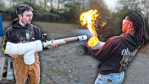 Building a Potato Cannon With My Friend (His First Time Ever)