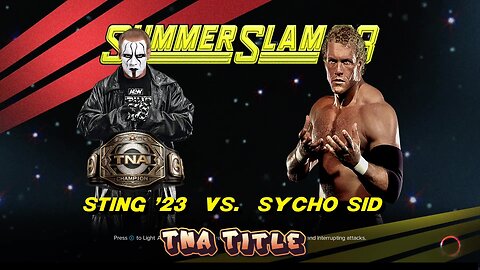 WWE 2k23 Sting(c) vs Sycho Sid TNA Title