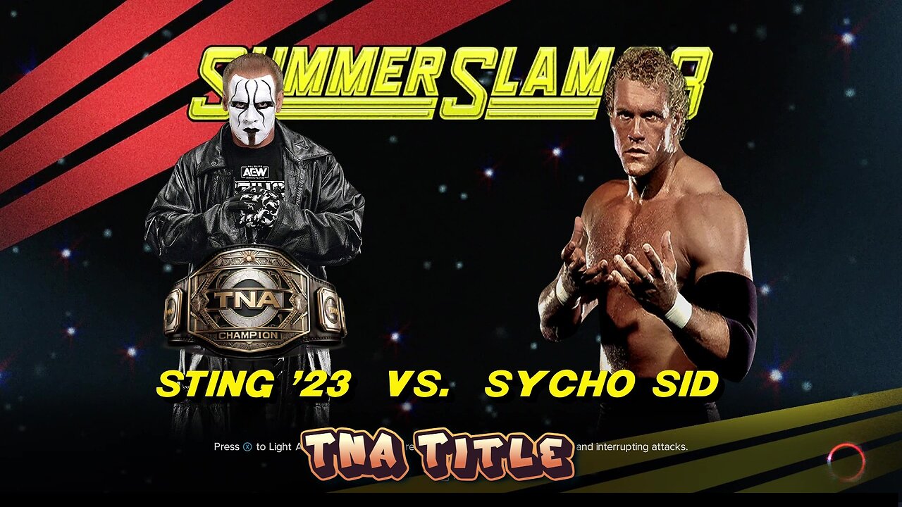 WWE 2k23 Sting(c) vs Sycho Sid TNA Title