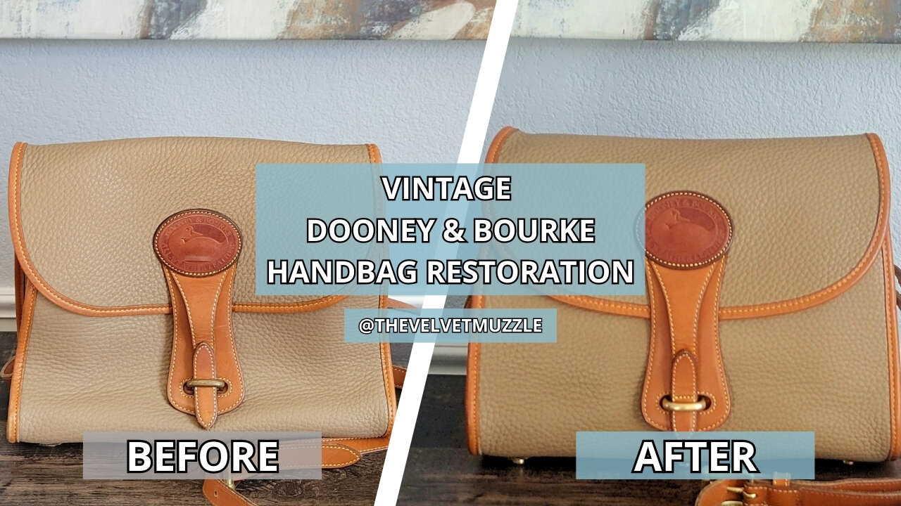 How to Clean & Restore a Vintage Dooney & Bourke Large Essex Bag | Rare Thrifted Find | AWL Cleaning