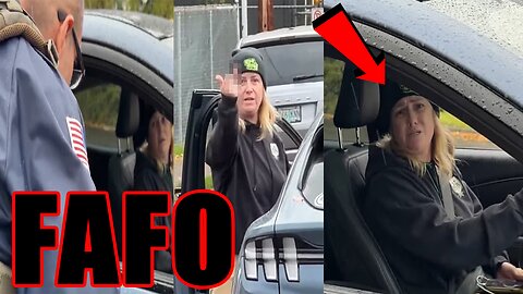 Portland Mom FINDS OUT! CRIES LIKE A BI*CH when ICE Agent STOPS HER! FAFO!