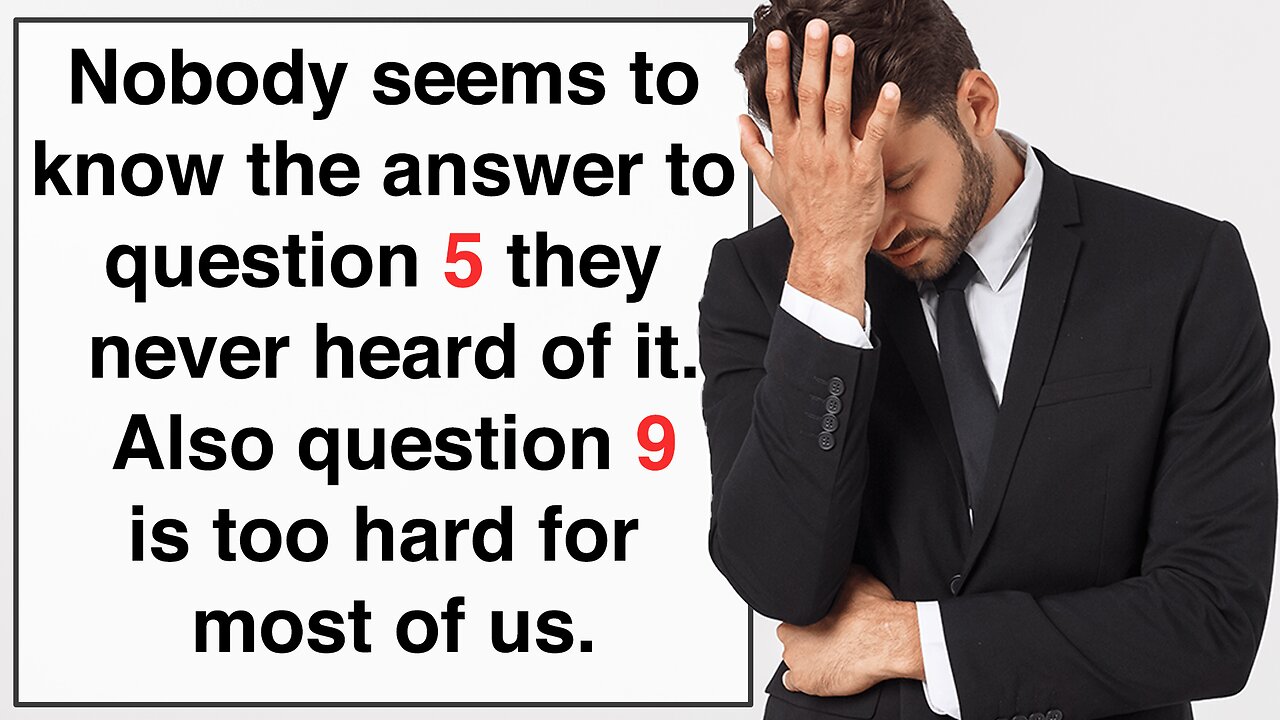 Challenging Knowledge Quiz