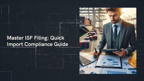 Mastering Import Compliance: Your Guide to ISF Filing and Customs Regulations