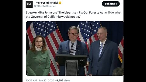 Speaker Mike Johnson: "The bipartisan Fix Our Forests Act will do what the Governor..