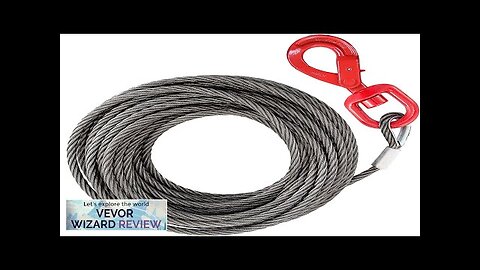 VEVOR Galvanized Steel Winch Cable 3/8" x 100' Wire Rope Review