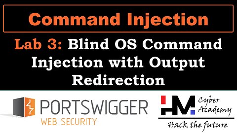 Command Injection 3 | Blind OS Command Injection with Output Redirection