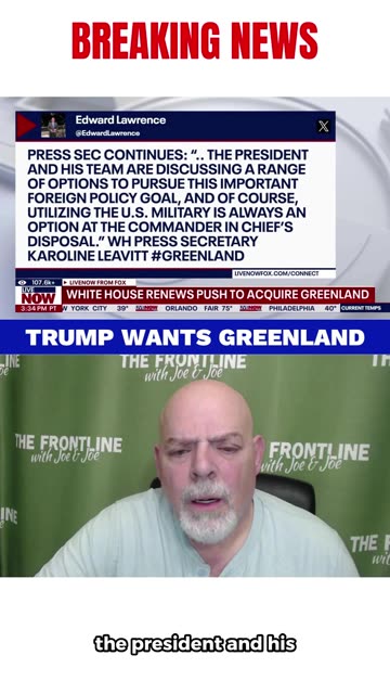 BREAKING: Trump Admin Says Using FORCE for Greenland Is on the Table 😳
