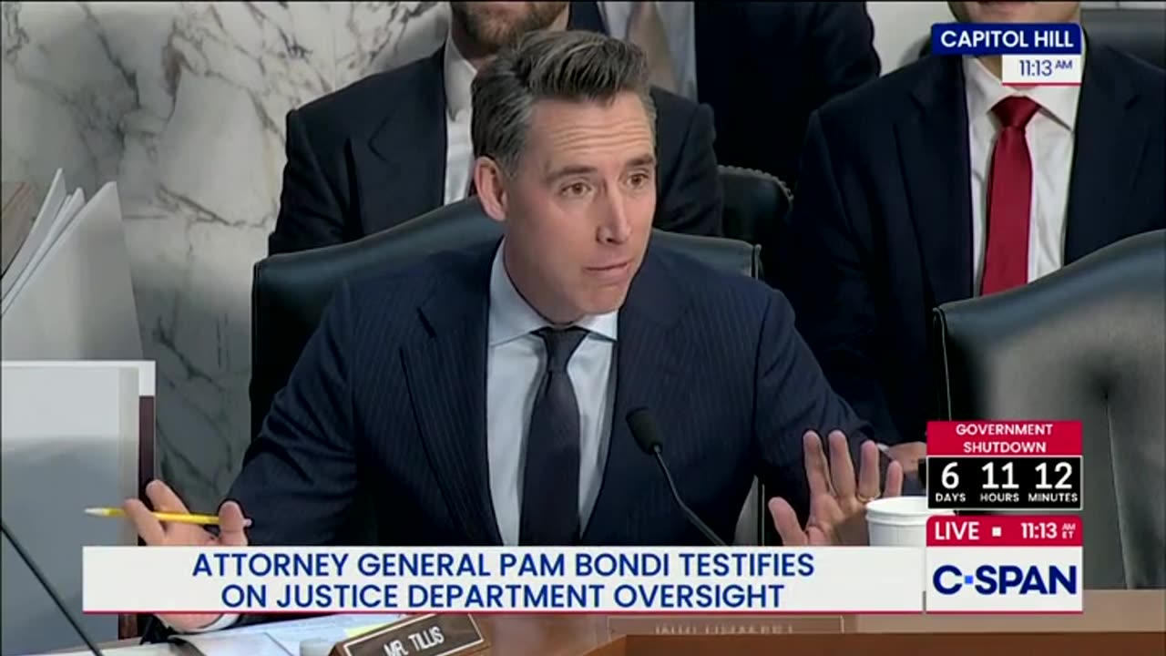 Josh Hawley Rips Dems Over Showing ‘No Concern’ About FBI Allegedly ‘Tapping’ GOP Senators’ Phones