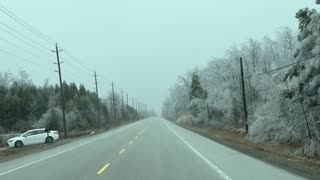 Freezing Rain Ice Storm in Ontario Canada