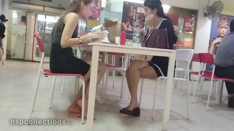 Ladies at the foodcourt...