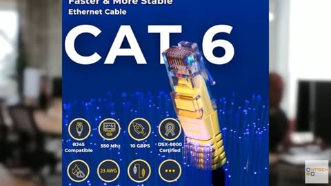 BNCables 550MHZ CAT6 Plenum Cable 1000ft Blue, DSX- 8000 Certified 23AWG 4Pair,