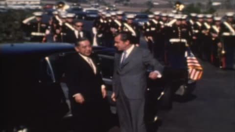 President Nixon & Japanese Prime Minister Eisaku Sato (1972 Original Colored Film)