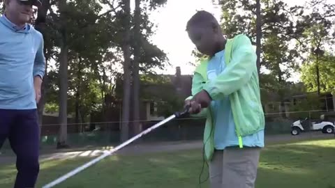 Arkansas boy lights up golf course months after life-saving heart surgery