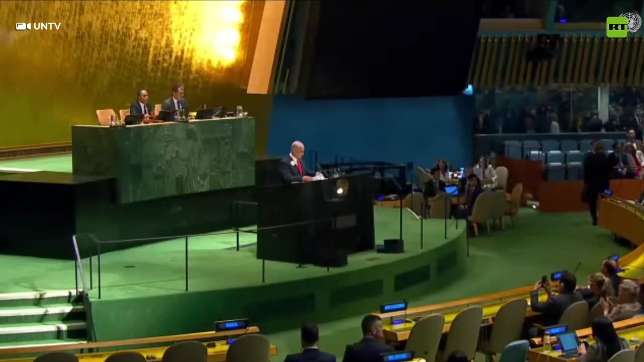 Abucheos y abandono de la sala marcan el inicio del discurso de Netanyahu en la ONU