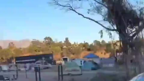 Firefighters Sleeping at the Rose Bowl