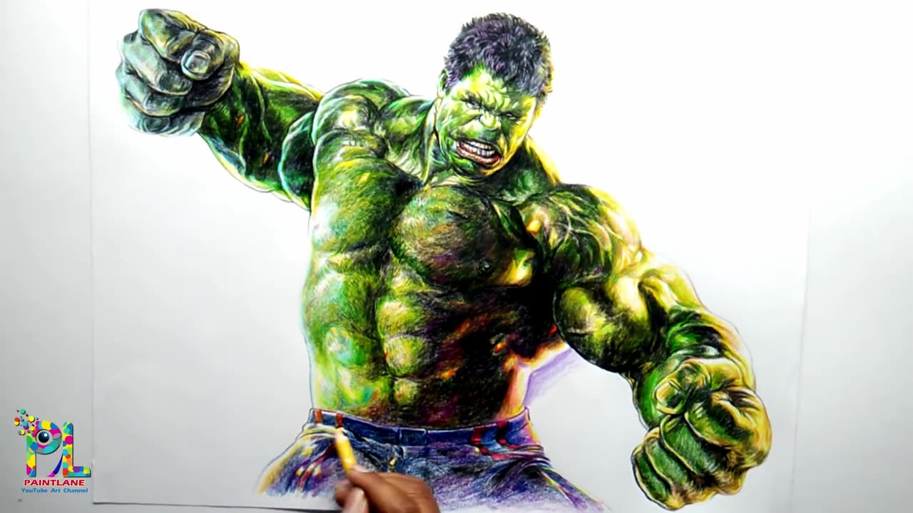 Drawing Hulk _ Speed Drawing _ How to draw Hulk