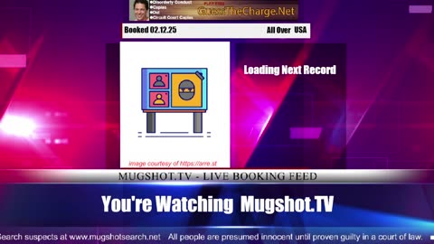 Mugshot TV - Live Arrest Booking Video Stream