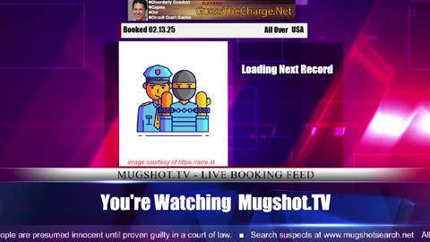 Mugshot TV - Live Arrest Booking Video Stream