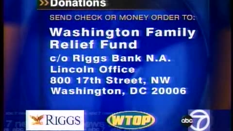 ABC 7 News at 1100 WJLA September 15, 2001 1100pm-1130pm EDT