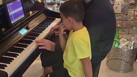 Khabib Nurmagomedov Plays Piano with Fouad Darwish’s Son Zayed 