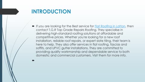 Get The Best Flat Roofing in Latton.