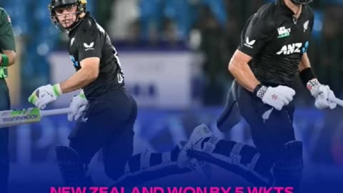 New Zealand defeated Pakistan by 5 wickets in the final of Tri-Series at Karachi.