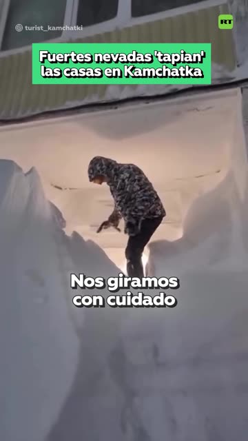 El complicado trayecto de vuelta a casa tras la nevada en Kamchatka