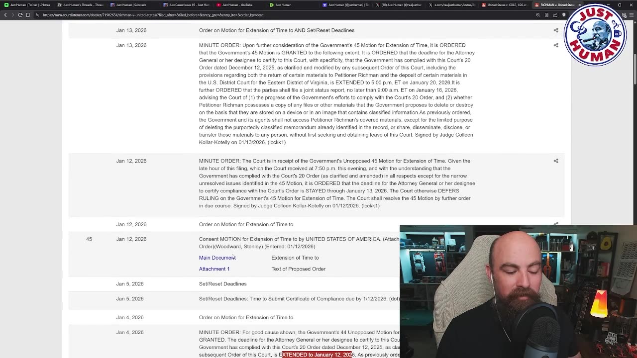 DOJ Needs More Time In Richman Case, Can't Delete Classified Documents From Materials at Issue