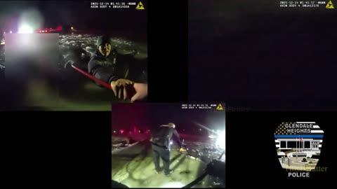 Glendale Heights police bodycam videos show rescue of three from icy pond