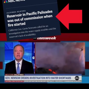 🚨Adam Schiff claims that the reservoirs “were full at the initiation of these fires.”