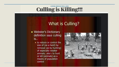 CULLING IS KILLING