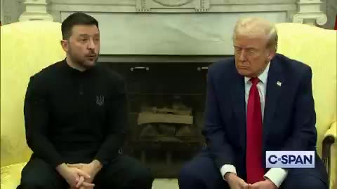 Full Meeting President Trump, Vice President Vance and Ukrainian President Zelenskyy in Oval Office.